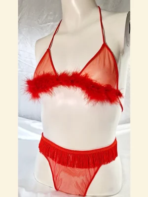 Стрінги з бахромою Red